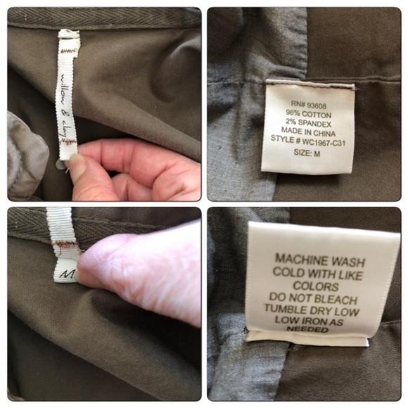 Willow and Clay Olive Green Military Jacket - Picture 7 of 8